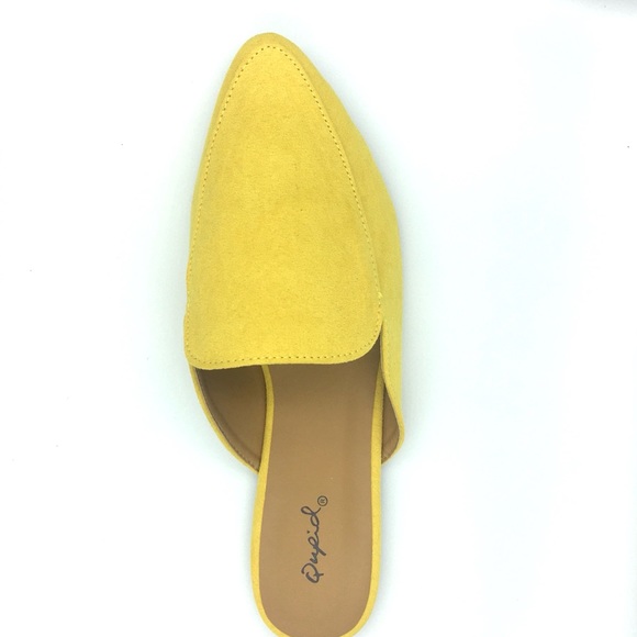 LAST 1 - Sunshine Yellow Mule Loafer Almond Toe - Picture 6 of 6